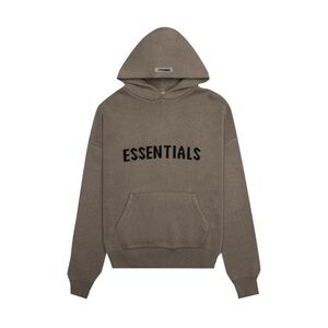 Fear of God Essentials Knit Hoodie Taupe